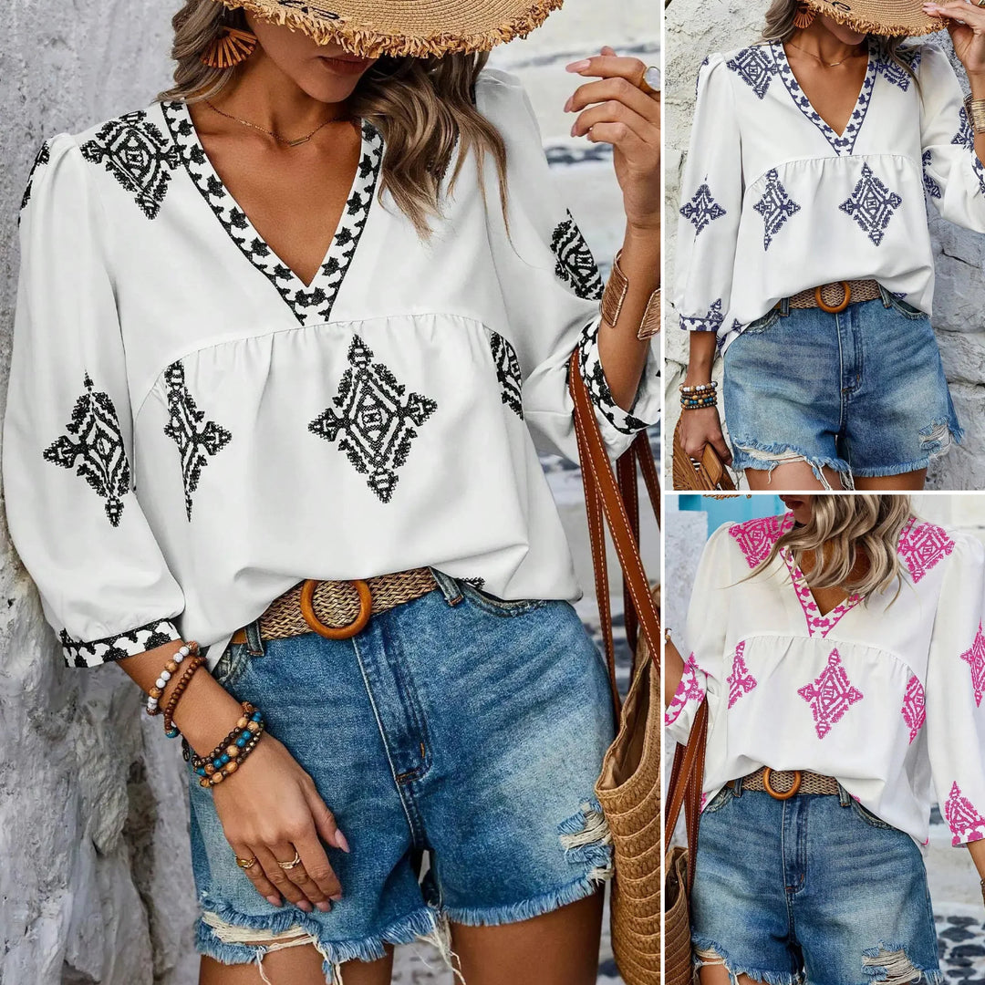 Trisha dames blouse – elegante blouse met comfortabele pasvorm en tijdloos design