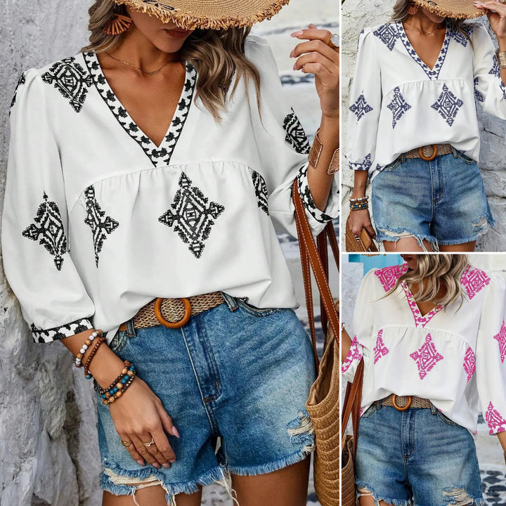 Trisha dames blouse – elegante blouse met comfortabele pasvorm en tijdloos design