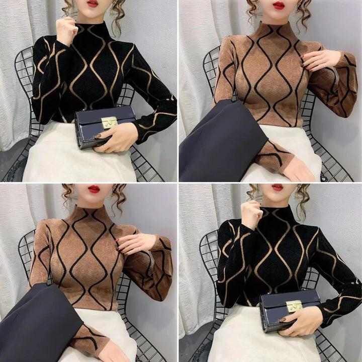 Bella Pullover – warme dames trui met elegante pasvorm en dikke stof voor de winter