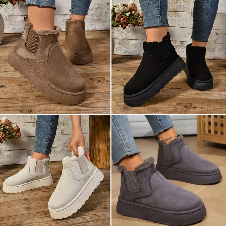 Carly Dames Winterlaarzen – Warm Gevoerd met Antislipzool en Memory Foam