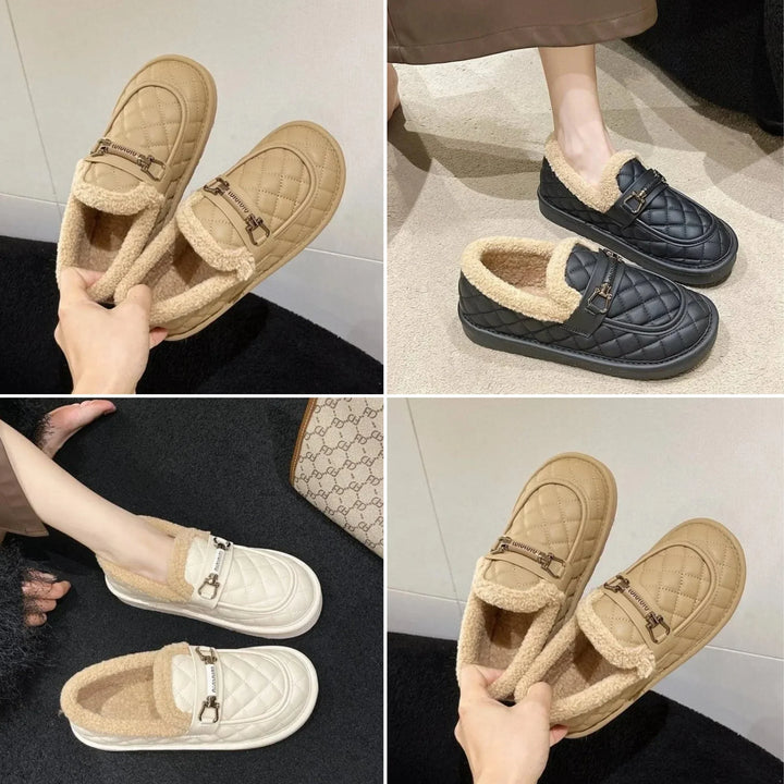 Jill dames laarzen – gevoerde winterlaarzen met bontvoering, antislipzool en memory foam