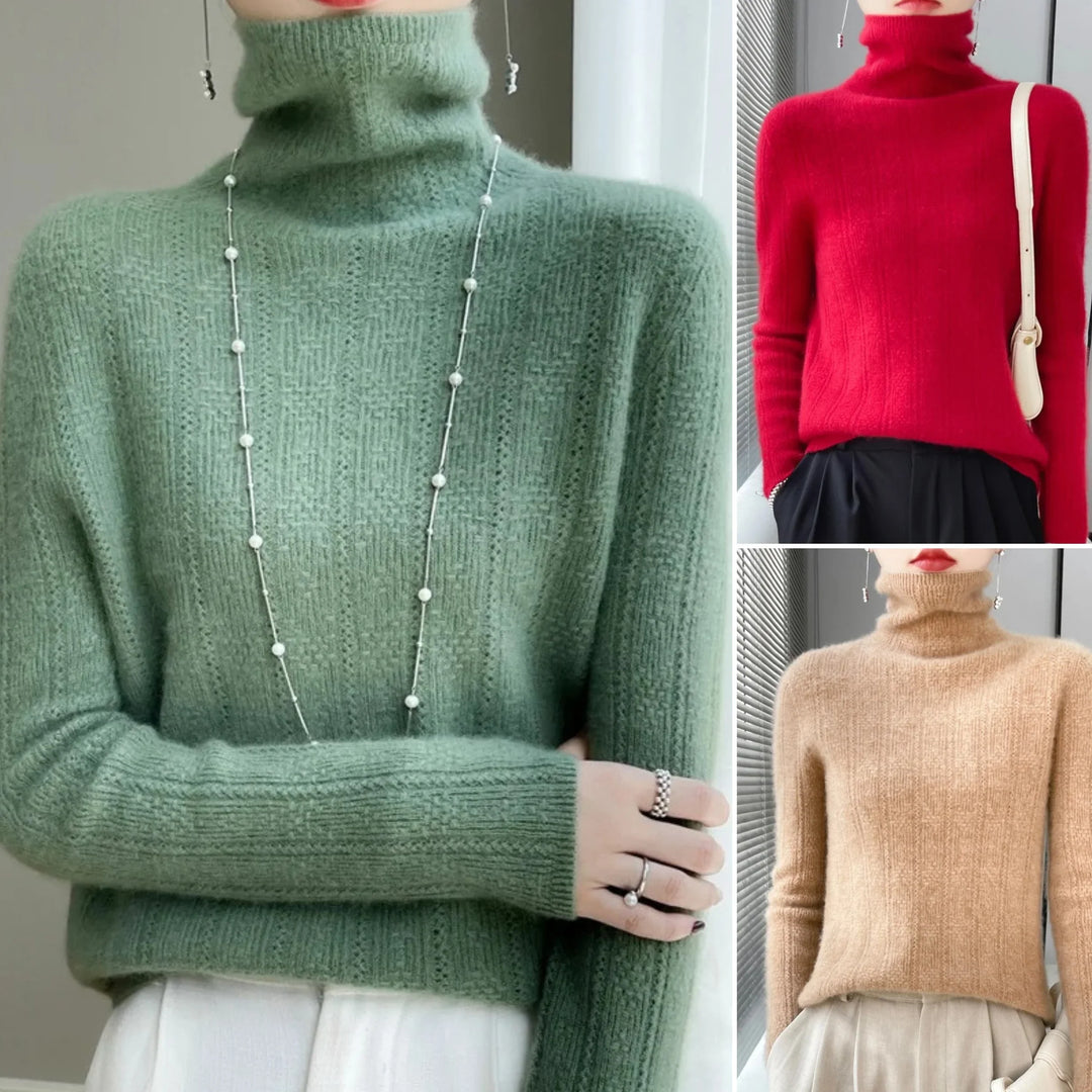 Crista dames trui – warme wintertrui met elegante pasvorm en dik breisel