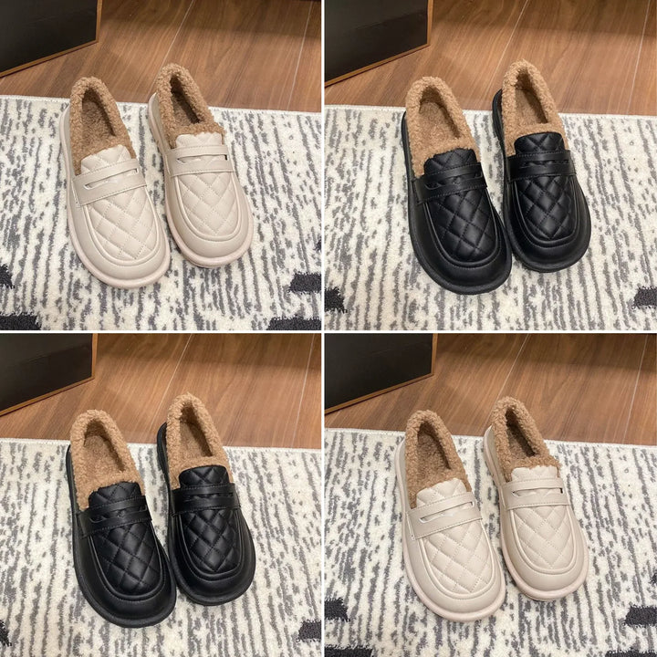 Liora Furry Mary Janes – Warme Dames Schoenen met Split-Teen en Bandje