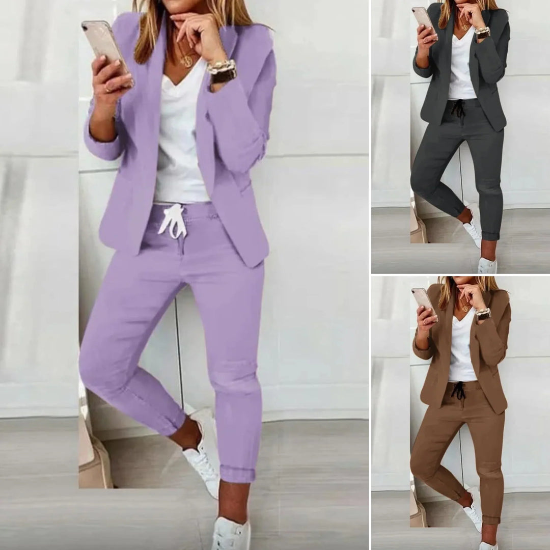 Coleen patchwork dames blazer – stijlvolle blazer met omgeslagen kraag en elegante pasvorm