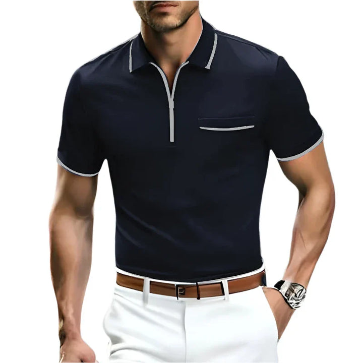 Baruch™ Gebreide Polo met V-hals – Elegante Zomerpolo voor Heren met Lichtgewicht Comfort