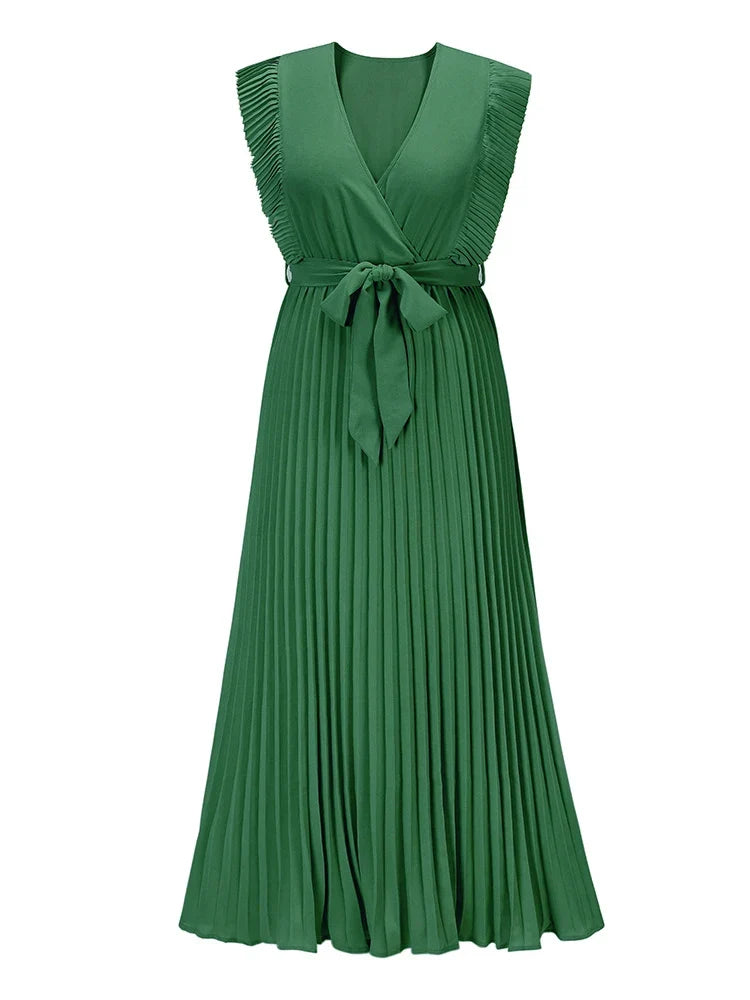 Alméra | Robe Longue Fluide à Col V