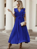 Alméra | Robe Longue Fluide à Col V