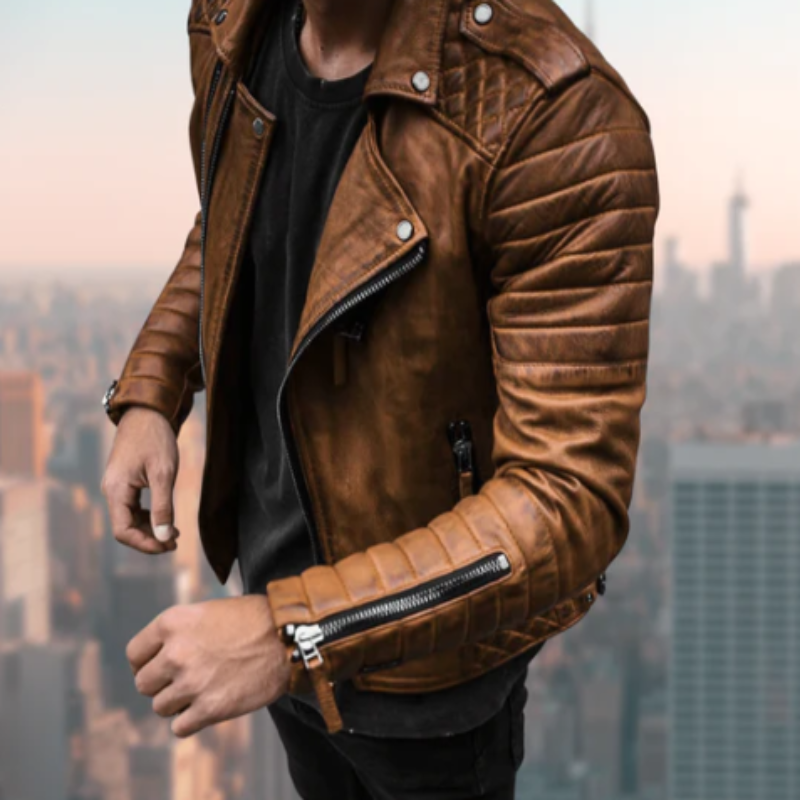 Robert Stoere Leren Jas voor Heren – Tijdloze Mannenstijl in Echt Leer