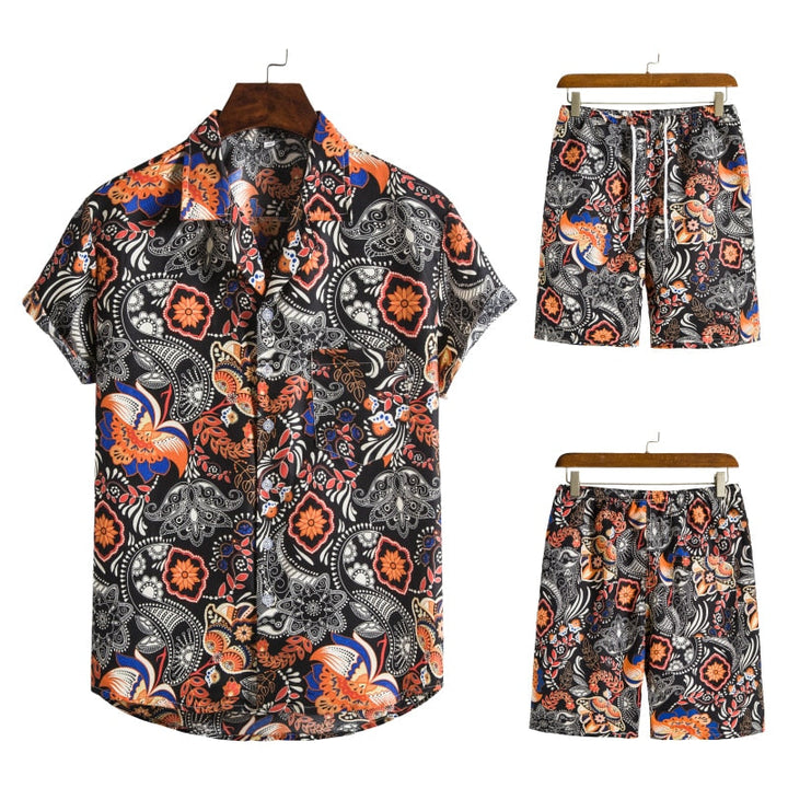 Samuel Hawaiian herencombi – zomerset met luchtig overhemd en levendige bloemenprint