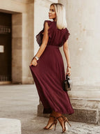 Alméra | Robe Longue Fluide à Col V