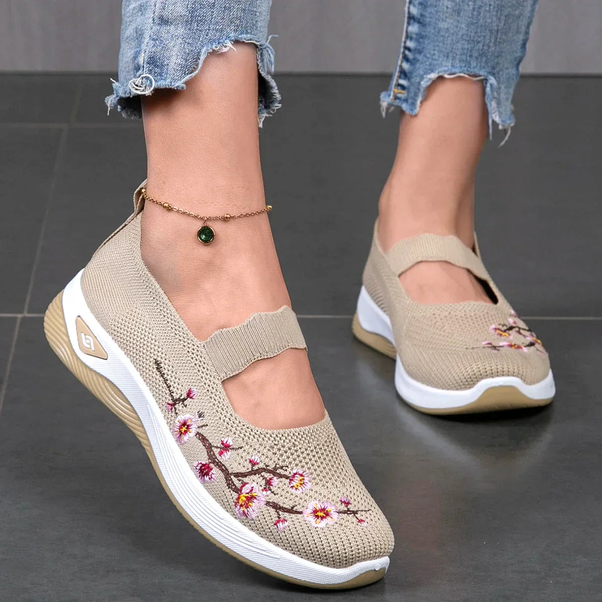 Amaya – Ballerines d’Été en Coton Brodé