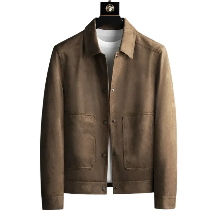 Frank Suede Herenjas – Tijdloze Klasse voor Lente en Herfst