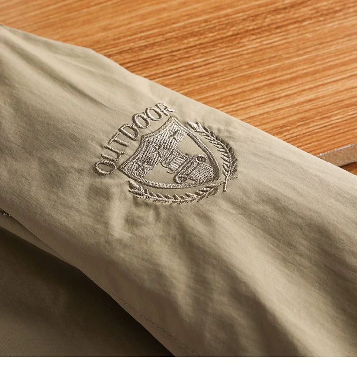 Justin outdoor windbreaker voor heren – lichtgewicht zomerjack met waterafstotende stof en verstelbare pasvorm