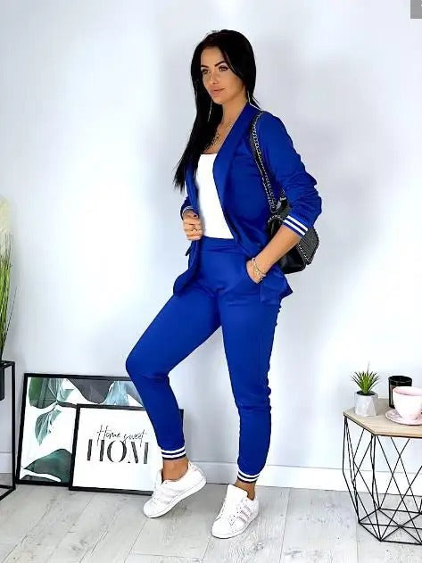 Steff patchwork dames blazer – elegante blazer met omslagkraag en flatterende pasvorm