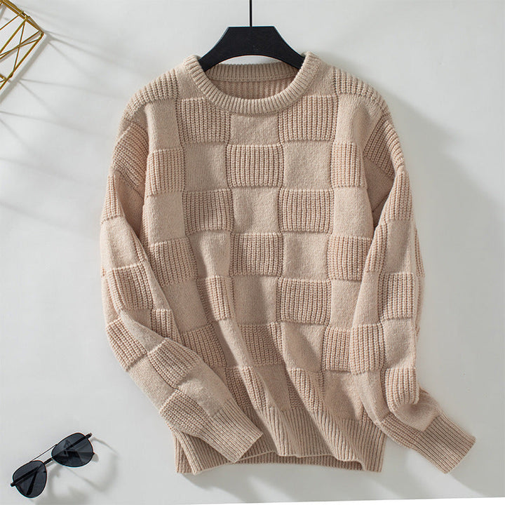 Taylor dames trui – warme sweater met moderne pasvorm en ribdetails
