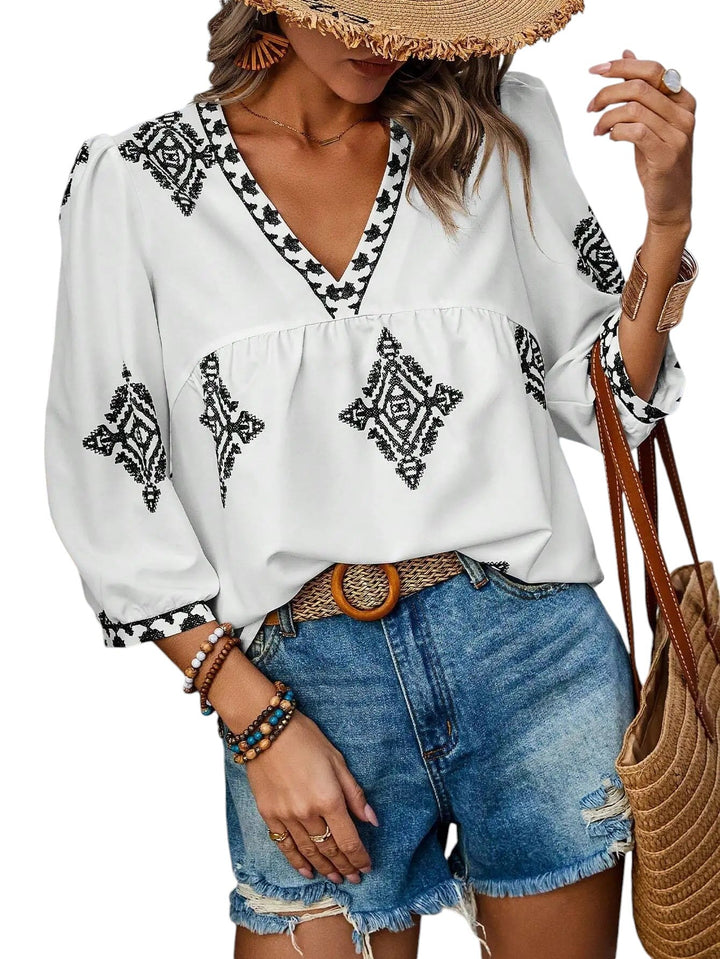 Trisha dames blouse – elegante blouse met comfortabele pasvorm en tijdloos design