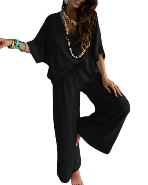 Isadora Loungewear Set – Zachte Dames Set met Luxe Top en Broek