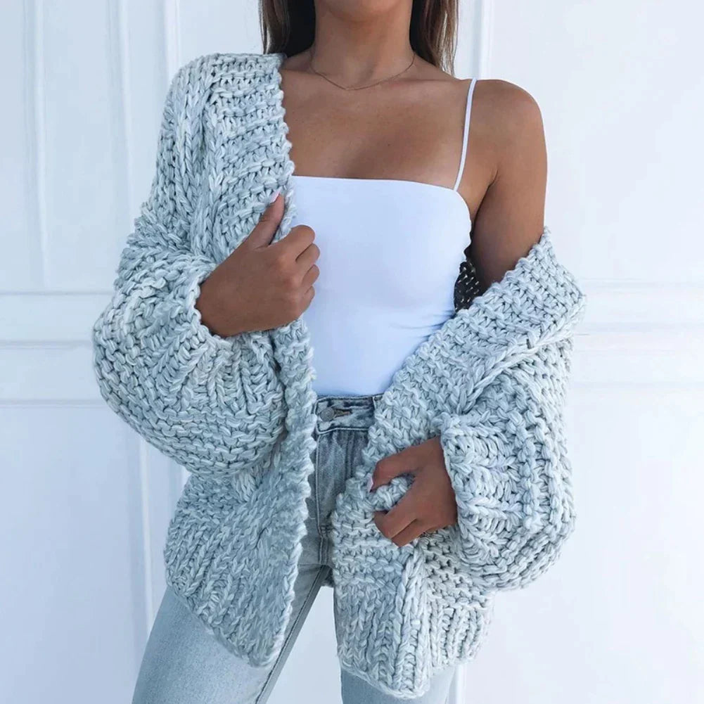 Wynne Chunky Knit Cardigan – Tijdloos Gebreid Damesvest met Vintage Look