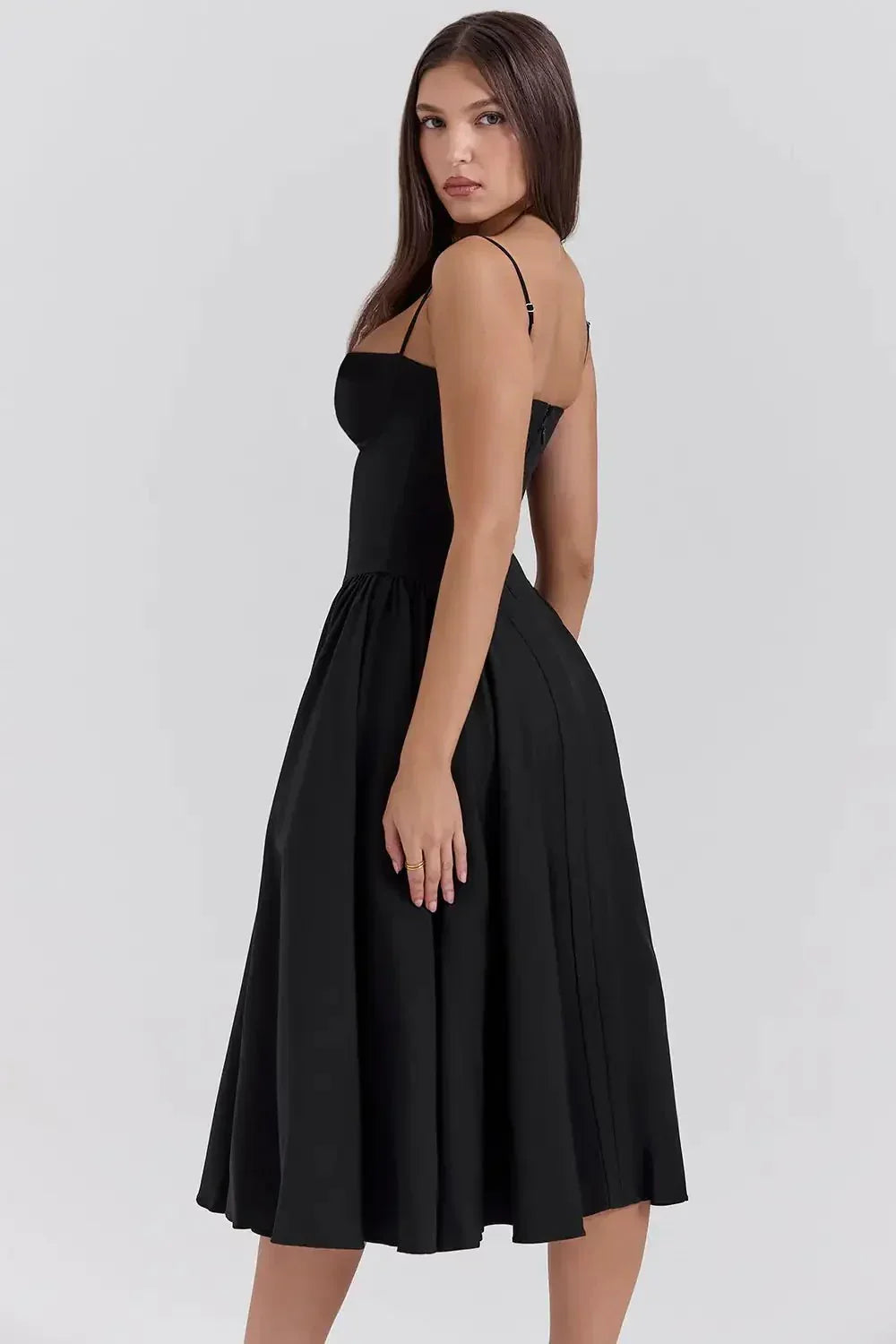 Liorine | Robe Midi Corset Élégante