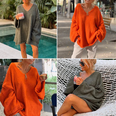 Yara dames trui – warme gebreide sweater met elegante pasvorm