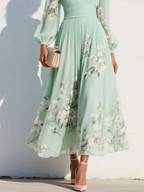 Almira | Robe Fluide Plissée à Col V