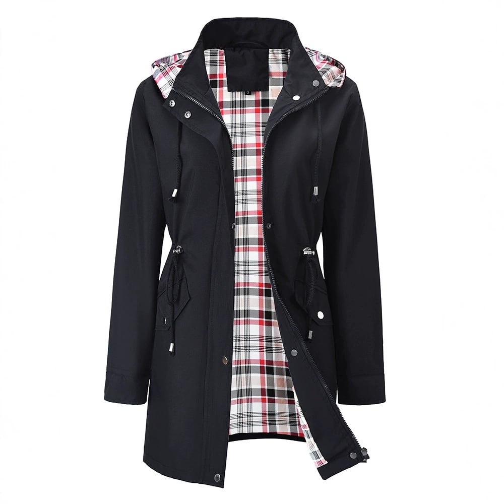 Marinne | Veste 3-en-1 Imperméable à Carreaux