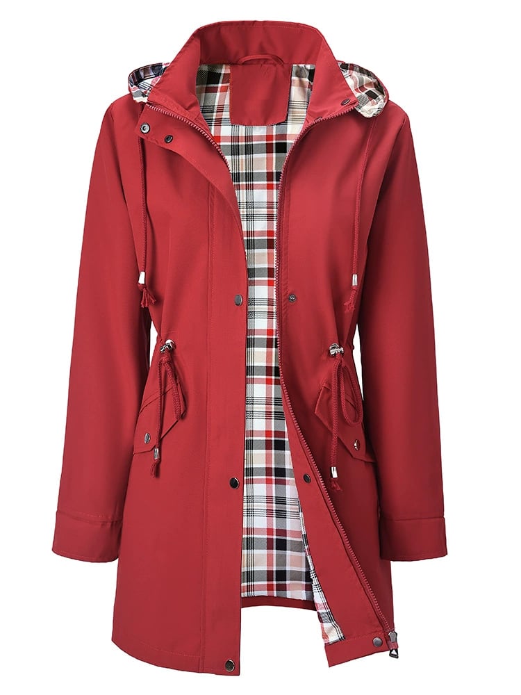 Marinne | Veste 3-en-1 Imperméable à Carreaux