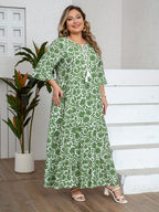 Azélie | Robe Longue Fleurie (Grande Taille)