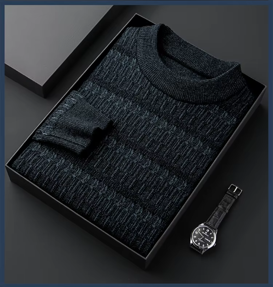 Vero Trui voor Heren – stijlvolle blauwe herentrui met patroon en moderne pasvorm voor dagelijks gebruik