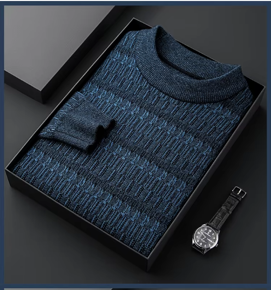 Vero Trui voor Heren – stijlvolle blauwe herentrui met patroon en moderne pasvorm voor dagelijks gebruik