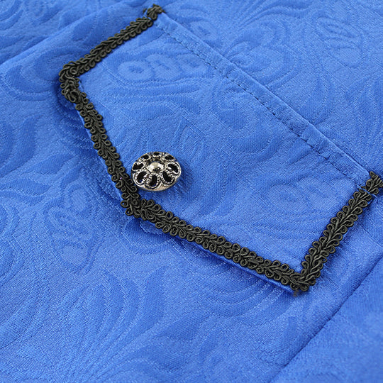 Callahan Gotische Vampierjas – Lange Herenjas met Barokke Details en Mystieke Uitstraling