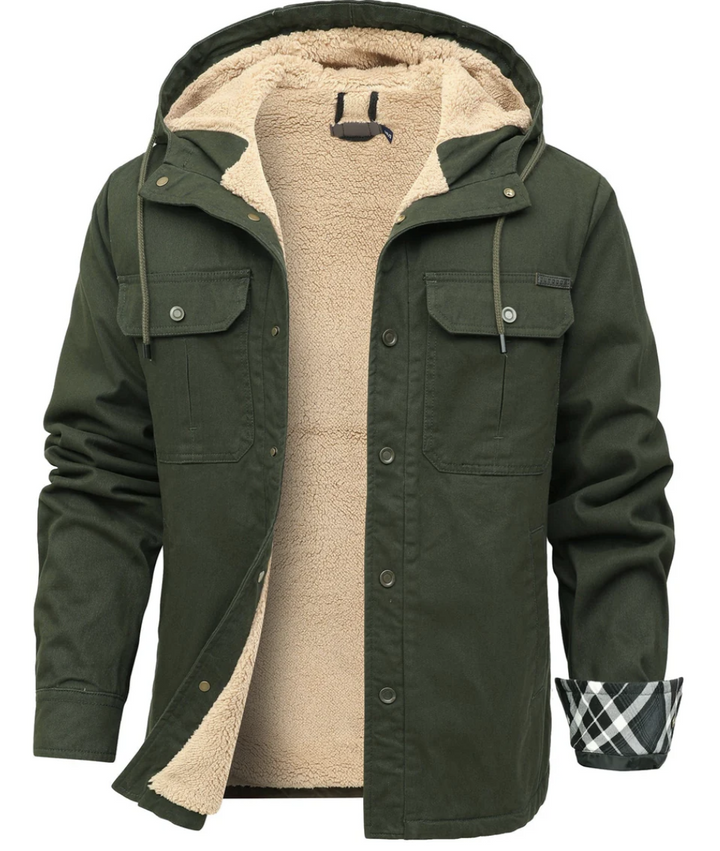 Charlie Fleecejas – warme herenjas met fleecevoering en verstelbare capuchon