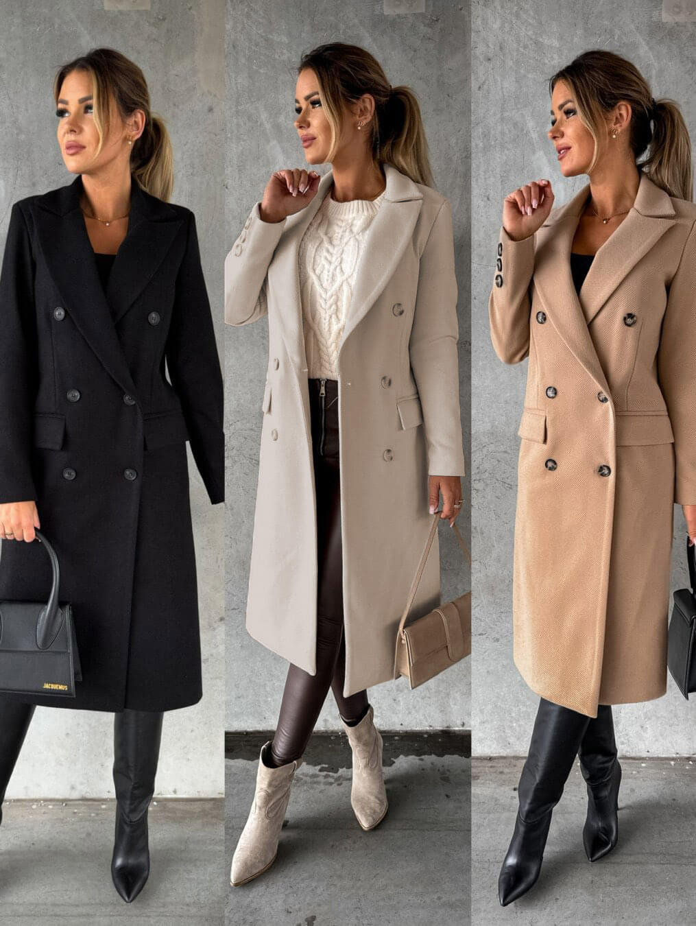 Marlène | Manteau Réversible Élégant