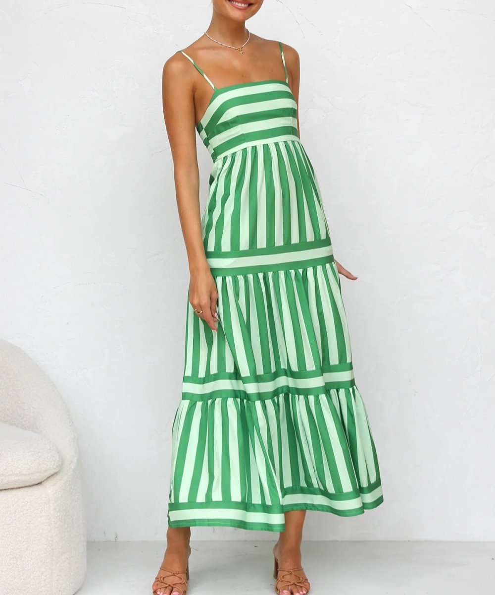Nerina | Robe Longue à Rayures