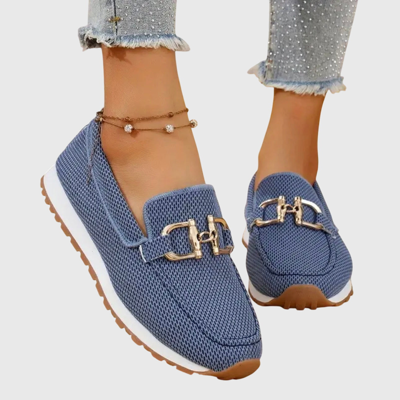 Ambre – Chaussures à bout rond avec boucle et semelle légère