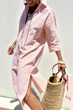 Niyara – Robe Chemise Rayée Élégante