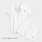 Tommy – Ensemble d’été pour homme avec chemise à manches courtes et short | 1 acheté = 1 offert