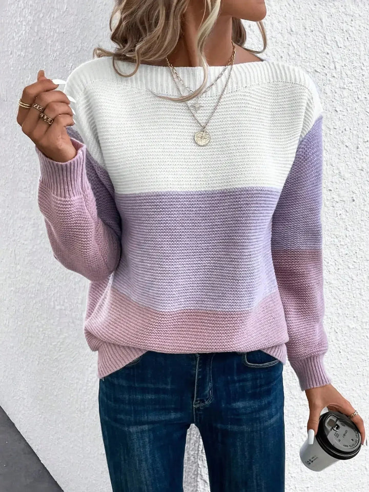 Eveline dames trui – warme gebreide sweater met elegante pasvorm