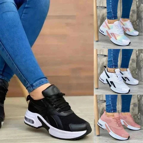 Aisha Dames Sneakers – Lichtgewicht en Ademend met Verstevigde Hakzool