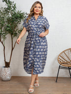 Noléa | Robe Midi Fluide à Imprimé Élégant (Grande Taille)