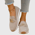 Ambre – Chaussures à bout rond avec boucle et semelle légère