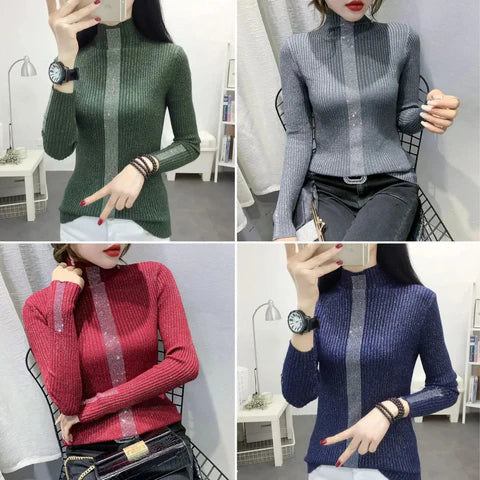 Joyce – Warme Gebreide Coltrui voor Dames