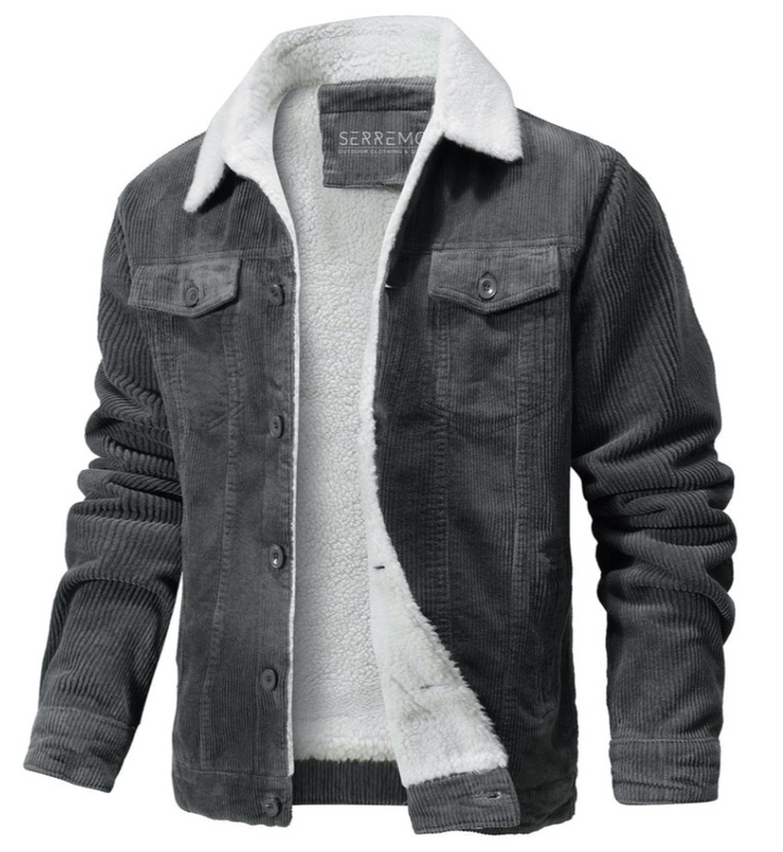 Franco Cheviot herenjas – warme jas met sherpa voering en wollen buitenlaag