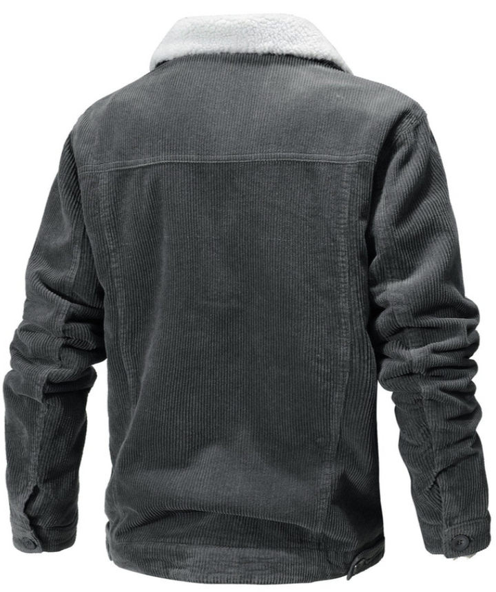 Franco Cheviot herenjas – warme jas met sherpa voering en wollen buitenlaag