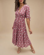 Monique | Robe Fluide à Pois