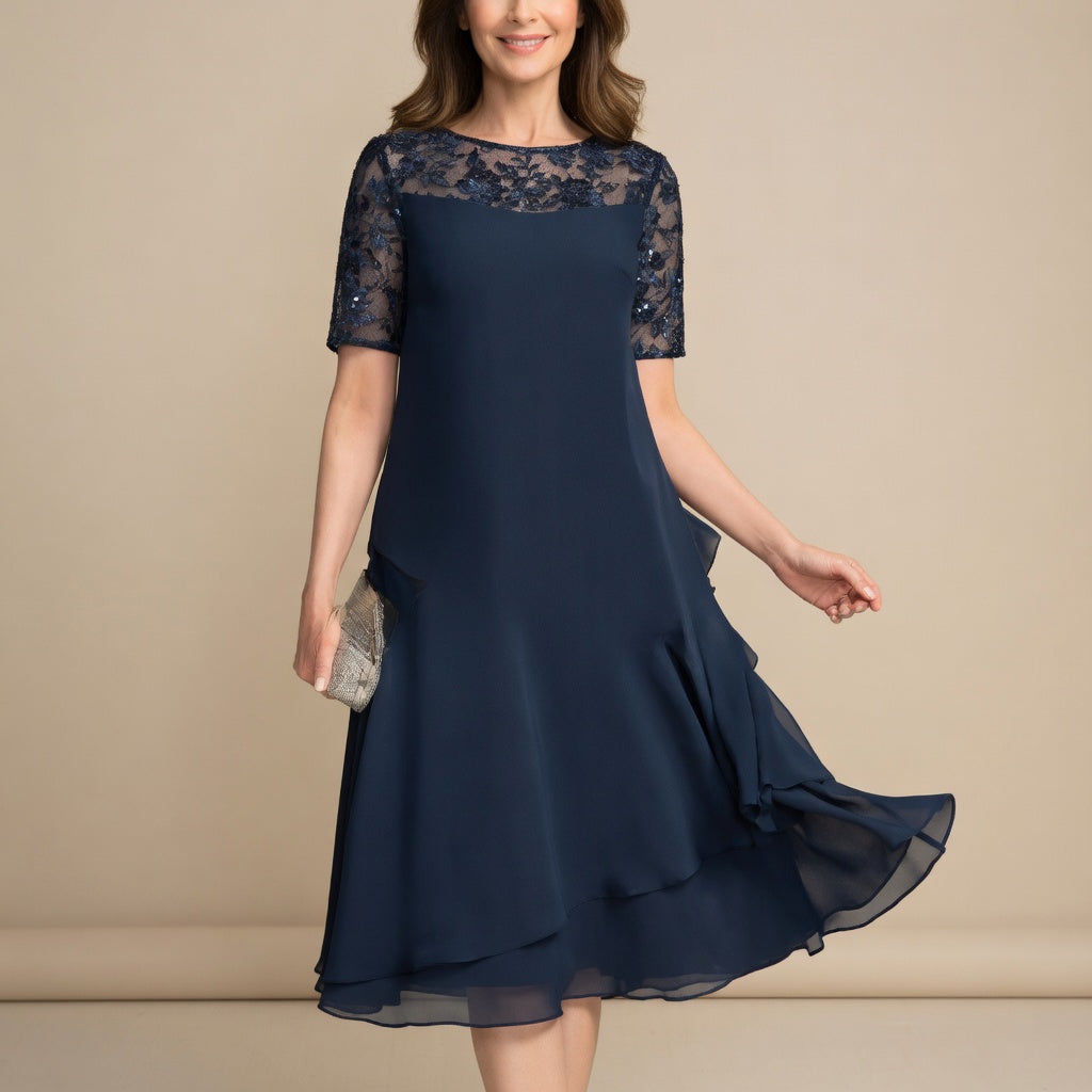 Liora | Robe Midi en Dentelle Élégante