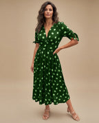 Monique | Robe Fluide à Pois