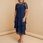 Liora | Robe Midi en Dentelle Élégante