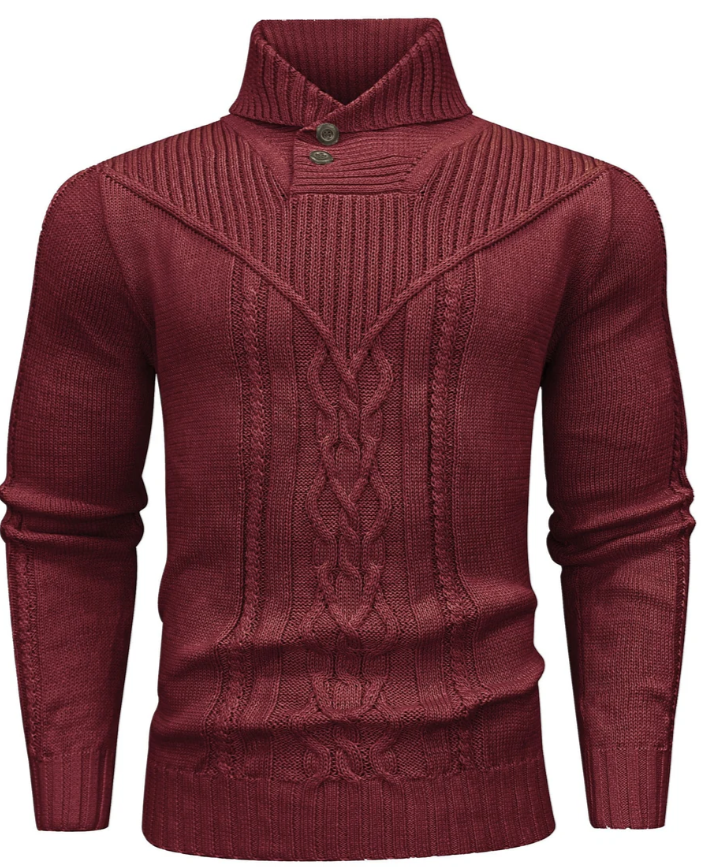 Harvey Heren Trui – Gebreid Design met Knoopsluiting aan de Kraag