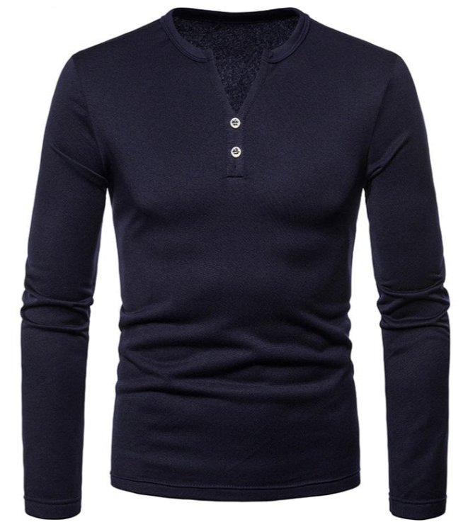 Horace Heren V-hals Shirt – Lange Mouwen & Comfortabele Pasvorm